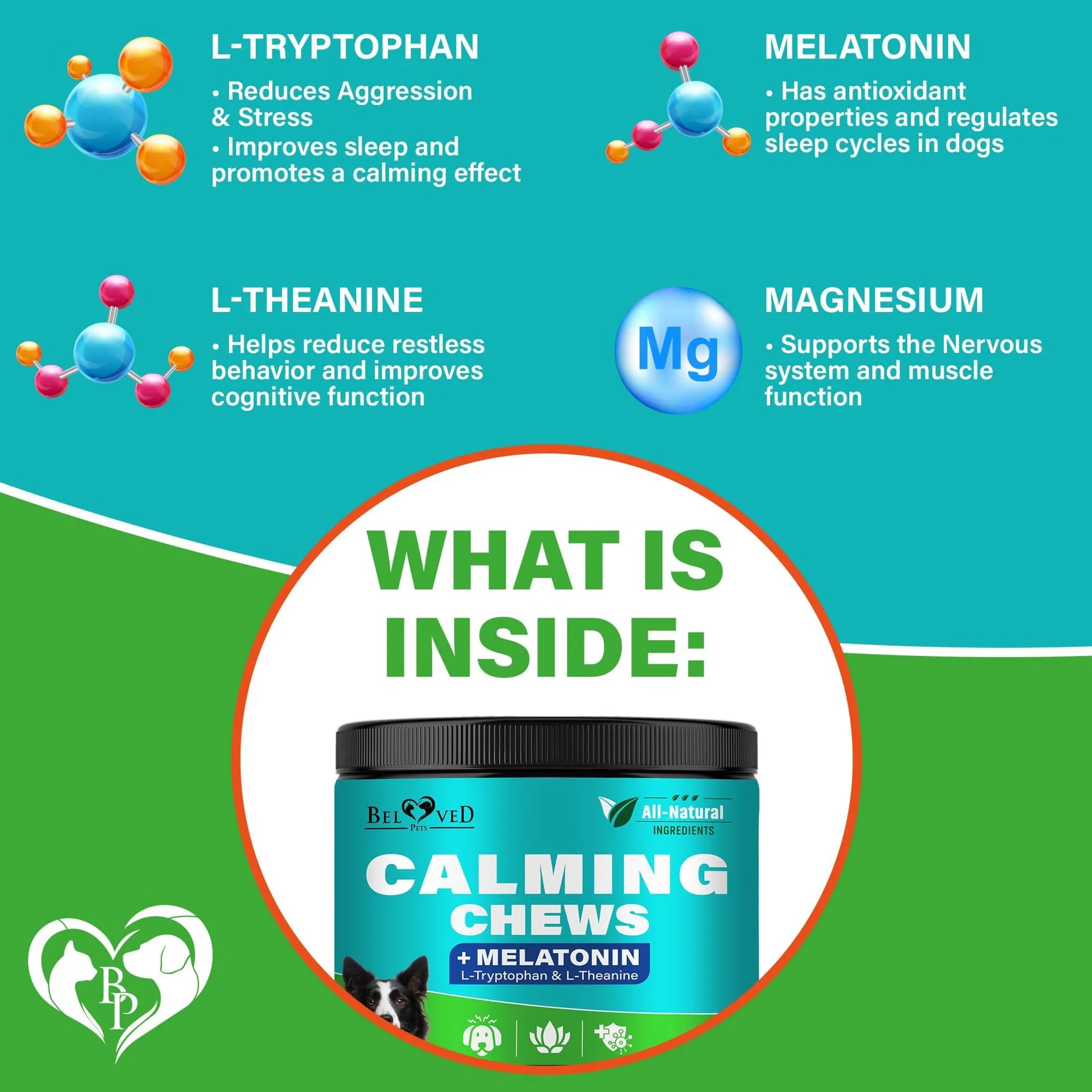 🐾 Natural Hemp Calming Chews for Dogs – Natural Anxiety, Pain & Joint Relief